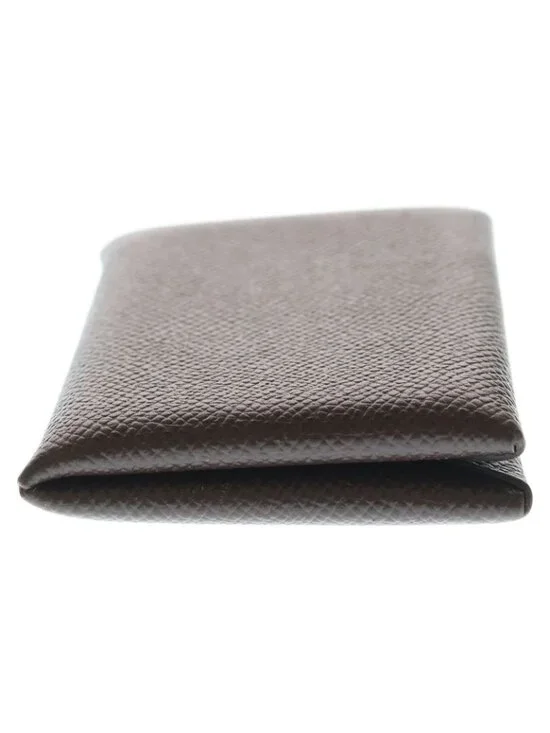 ★SOLD★ Hermes Calvi Epsom Leather Coin Case Brown - Picture 3 of 6